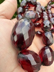 Wonderful Amber Cherry Bakelite Necklace 56 Grams