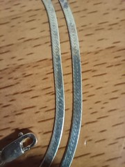 Vtg 925 Italy Sterling Silver 2.5 mm Herringbone Chain Link 22 in Necklace