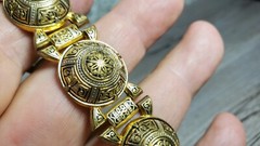 Vintage Neo Gothic Design Etched Chunky Bracelet
