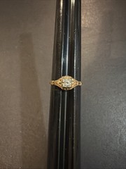 Antique BELAIS 10K GOLD DIAMOND RING SIZE: 6.5