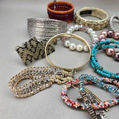 Vintage to Modern Bracelet Lot Wearable Resell 17 Pieces