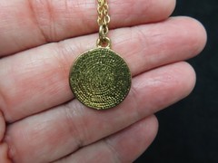 Vintage Contemporary Gold Tone Sunrise Pendant/Necklace