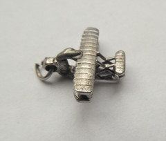 Vintage Sterling Silver Wright Brothers Flyer 1st Military Aircraft Charm