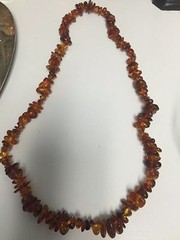 Antique Butterscotch Egg Yolk Baltic Amber Necklace with inclusions 81g