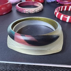 Vintage 10 Celluloid & Lucite Plastic Bracelets Variety Collection