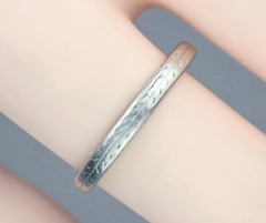 Fab Antique Art Deco Platinum Palladium 2.5mm Floral Wedding Band Ring 1921 6.75