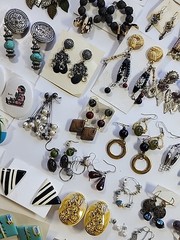 104 Pair Vtg-Now Western Boho Artisan Southwest Rhinestones Earrings Jewlery Lot