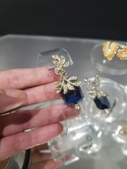 Clip on Screw back Earrings & Brooch pin Crystal faux pearl vtg ALL SIGNED “BSK”