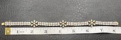 VTG Vermeil Sterling Silver 925 Opal & CZ Tennis Flower Boho Bracelet Floral 8”