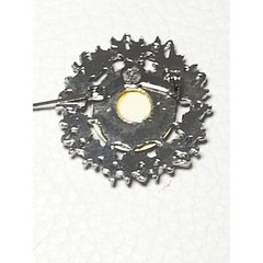 Mother’s Day Brooch Pink Blue Rhinestones Rose Orig Box Lining 1.25″ NIB