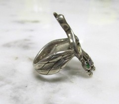 Women’s Sterling Silver Peacock Design Ring w/ Gemstones Sz 7.5 ~ 6.4g ~ 7-C587