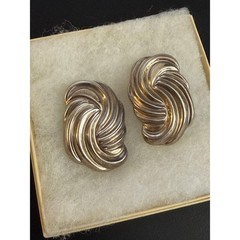 Vintage TAXCO Sterling Silver Earrings Clip Ons Mexico 26g
