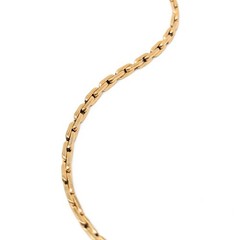 Vintage Krementz Gold Overlay Flat Pillar Link Chain Necklace – 19.25”, 2.5mm