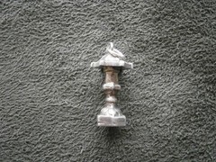 Japanese Tenka Chaya-Gata Lantern Vintage Sterling Silver Charm Pendant 2.0g