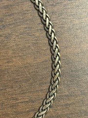 Vintage 1998 Silver Tone Braided Wheat/Foxtail Chain Necklace 18″ Goth Grunge