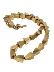 Napier Square Pyramid Gold Tone Heavy Necklace Geometric Necklace 16″-18″ VTG