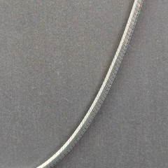 Vintage Sterling Silver Snake Chain Necklace 17″ 925 Italy AGI Minimalist Design