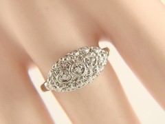 Vintage 10K Yellow and White Gold 1950’s Diamond Princess Ring Size 6.25