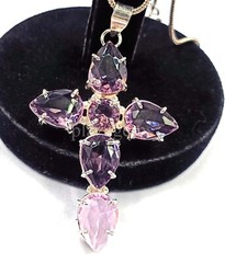 Pear Cut Pink Topaz Pendant 45.55 CT EGL 925 Sterling Silver Gemstone 5ARR