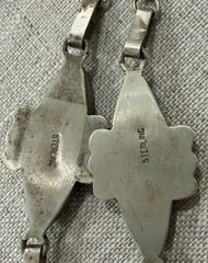 Vintage Signed Ola Eriacho Zuni Sterling Silver Necklace