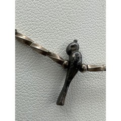 Vintage Southwestern Fetish Liquid Sterling Silver Birds Necklace 15.5″