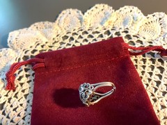 Vintage Beau Sterling Silver Dome Ring | Adjustable Scrollwork Size 7–8 | Gift-R