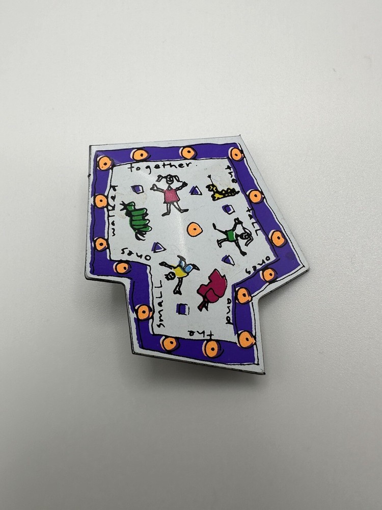 Tall One Small One Walk Together Brooch Pin 4.5cm