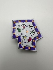Tall One Small One Walk Together Brooch Pin 4.5cm