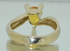 14K Natural 1 Carat Yellow Sapphire & Diamond Ring