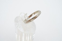 Vintage 18k White Gold Diamond Ring Etched Size 7.25