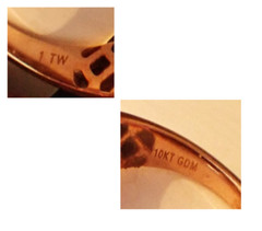 Antique⌛10K Rose Gold Princess Round & Baguette Diamond Ring💍Size 6 3/4💍1 CTTW