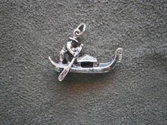 Gondola & Gondolier Venice Vintage Sterling Silver Bracelet Charm Pendant 3.1g