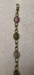 VTG 1/20 14K GOLD FILLED MULTI GEMSTONES CARVED BRACELET 7.5″ L
