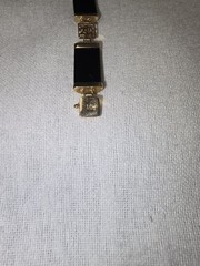 Vintage 14K Yellow Gold Black Onyx Chinese Fortune Good Luck Bracelet