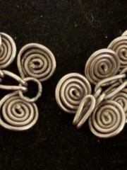 Vintage 800 Silver 7.5” Coil Swirls Handmade Hook Clasp Bracelet