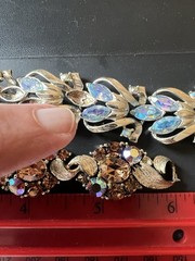 Lisner And Coro Vintage Rhinestone Bracelets For Restoration