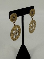 VTG JULIANA D&E Dangling Charm Necklace Pierced Earring Set Ref # 23 Book Pieces