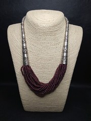 Vintage Jewelry Almandine Garnet Natural Stone Multiple Beads Strands. 8950