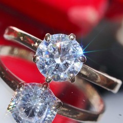10k yellow gold engagement ring 0.90ct cubic zirconia size 7 solitaire 1.50gr