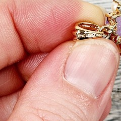 Vintage 14K Yellow Gold Lavender Jade Pearl Amethyst Pendant Purple Pretty Gems