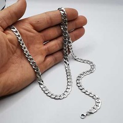 Vintage 925 Sterling Silver 23.6″ Curb Chain Necklace 38.06g Unisex Adult Gift