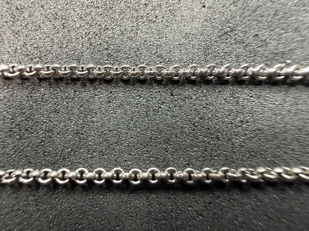 3.47g Vintage Sterling Silver 925 Round Link Chain Necklace 18 in M