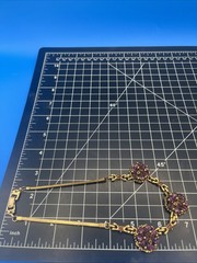 Vintage Barclay Purple Rhinestone Necklace – Gold Tone Cluster Statement Jewelry