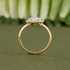 2Ct Round Cut Lab Created Diamond Women’s Wedding Ring 14k Yellow Gold Plated
