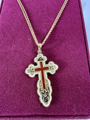 CAMROSE & KROSS JACQUELINE Bouvier KENNEDY SAVE & PROTECT CROSS NECKLACE NIB COA