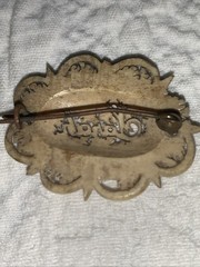 Antique Victorian Hand Carved Bovine Bone name brooch Pin – Sarah