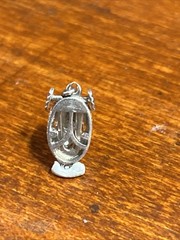 Art Deco Clasp White Gold Diamond Engraved Open Push Box Jewelry Finding