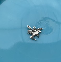 VTG Sterling Silver Fairy Angel Nymph Lady Charm Pendant Fantasy Jewelry 1.1g