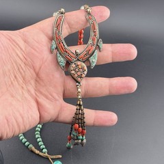 Vintage Turquoise, Coral Tibetan Nepali Beaded Handmade Necklace
