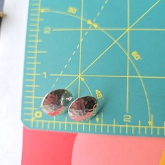 Vintage Monet Silver Tone Hammered Stud Earrings